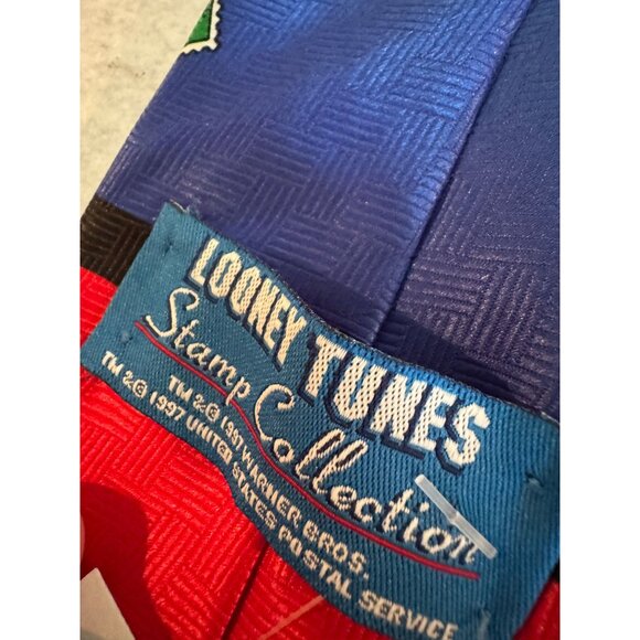 Set of 3 Vintage Looney Tunes Ties โ Taz, Tweety & Sylvester, and Stamp Collecti - Picture 3 of 11